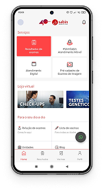 Tela do aplicativo em smartphone